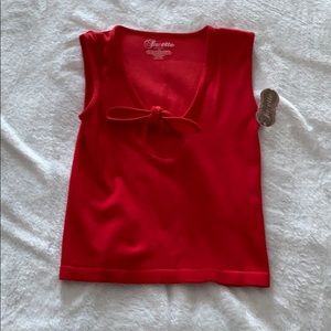 Red crop top